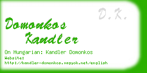 domonkos kandler business card
